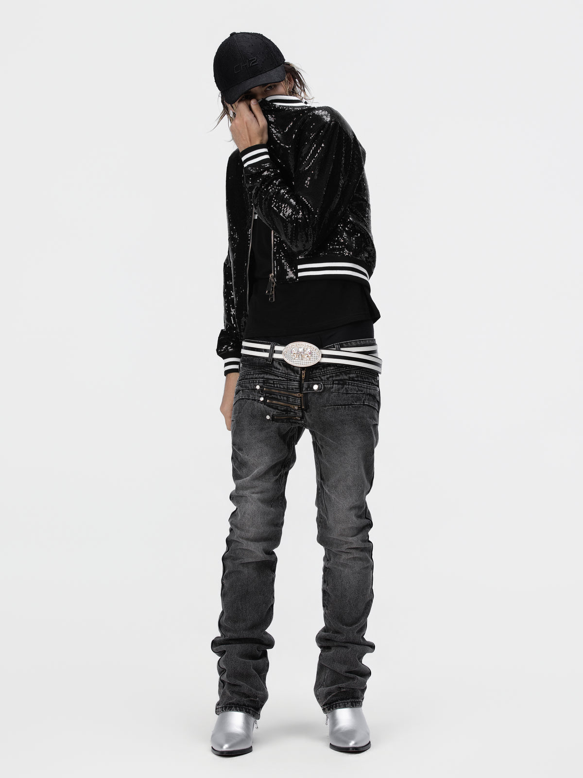 BOYPHO Sequin Bomber Jacket