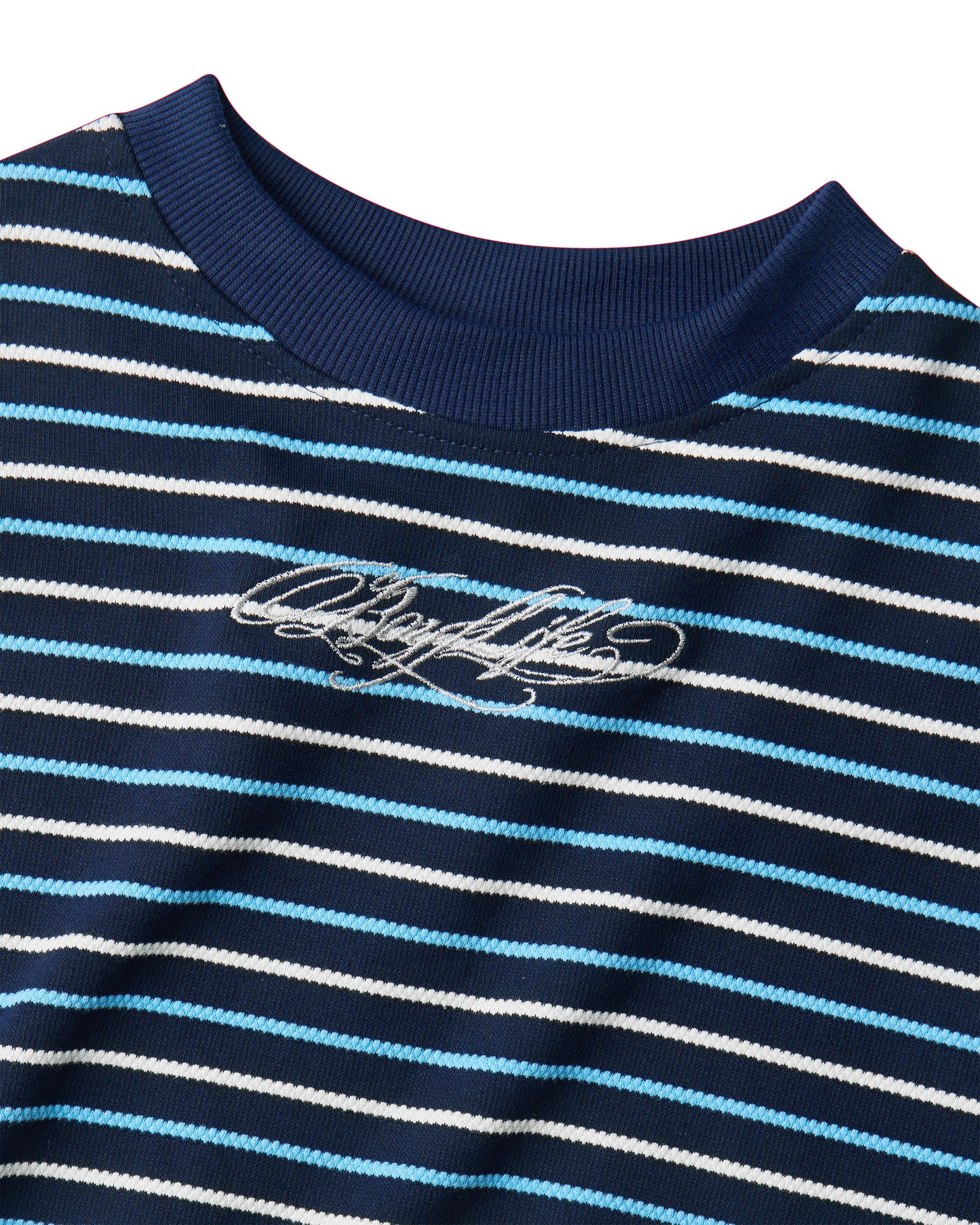 </2 BOYLIFE KNIT STRIPPED BLUE SWEATER