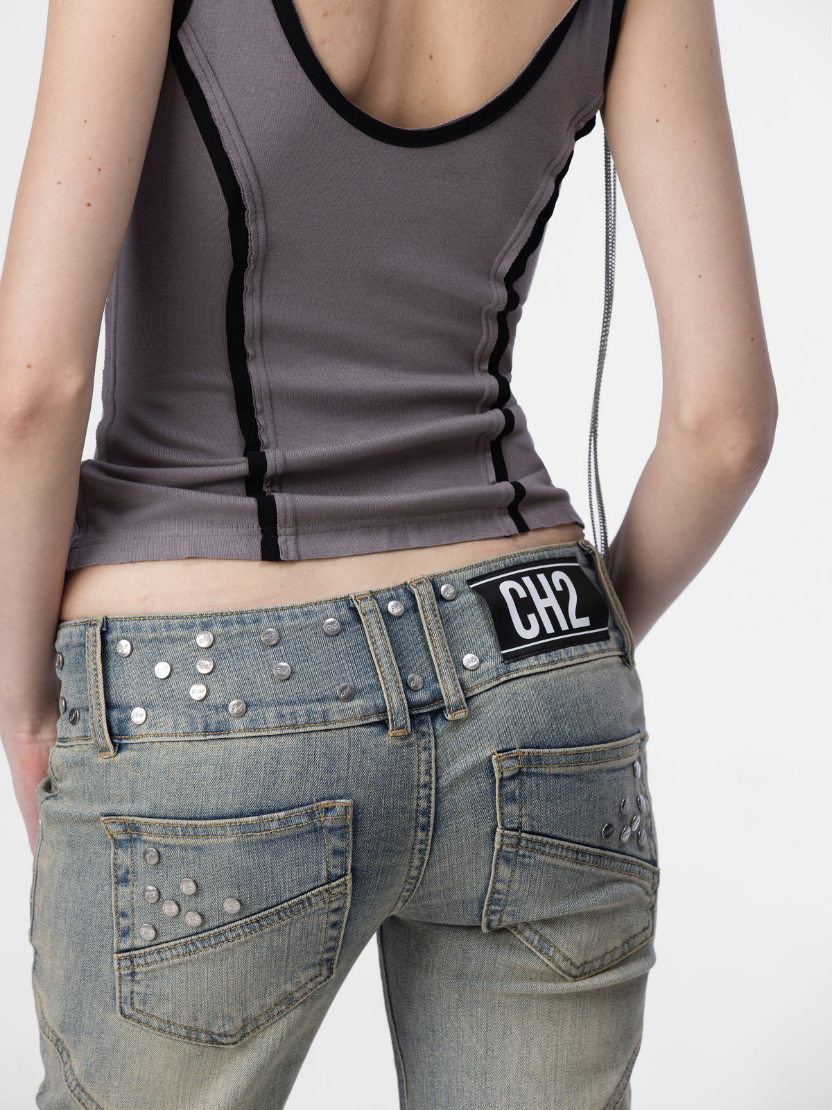 Hardware Low Rise Jeans