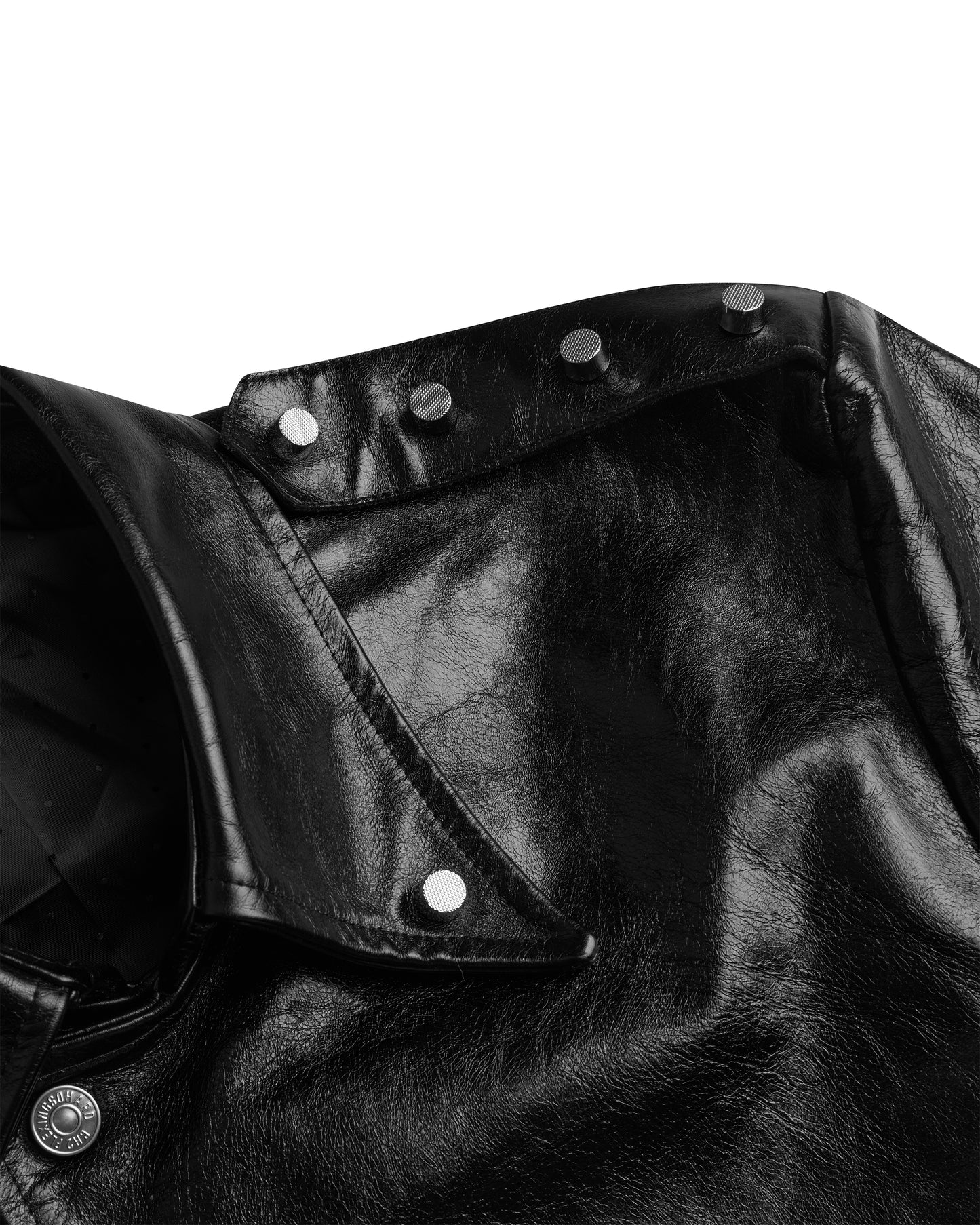 </2 LEATHER STUDDED TRENCH COAT