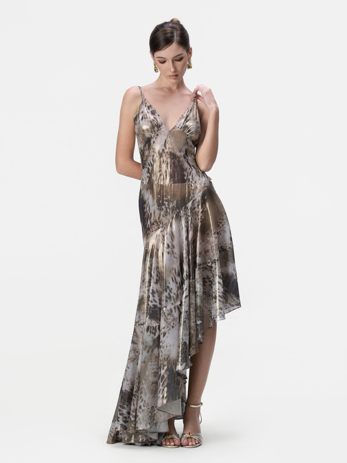 QUYCO Glossy Long Dress
