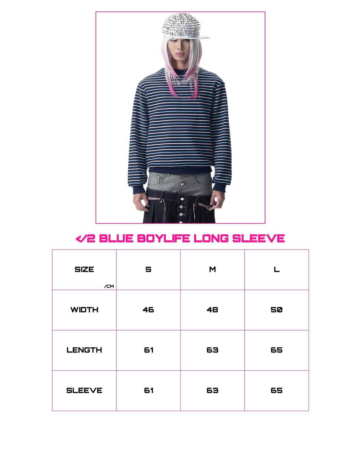 </2 BOYLIFE KNIT STRIPED BLUE SWEATER